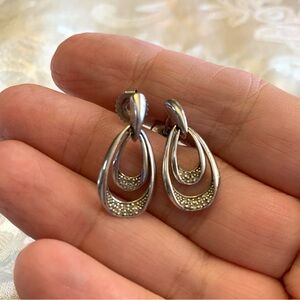 Vintage Silver Double Loop Earrings